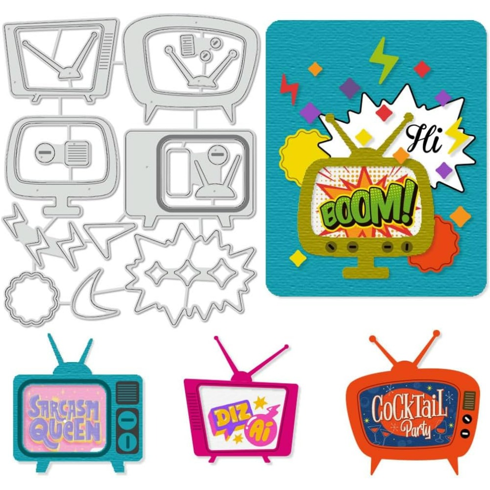 Metal Photo Panel - Troqueles de corte de TV Retro,