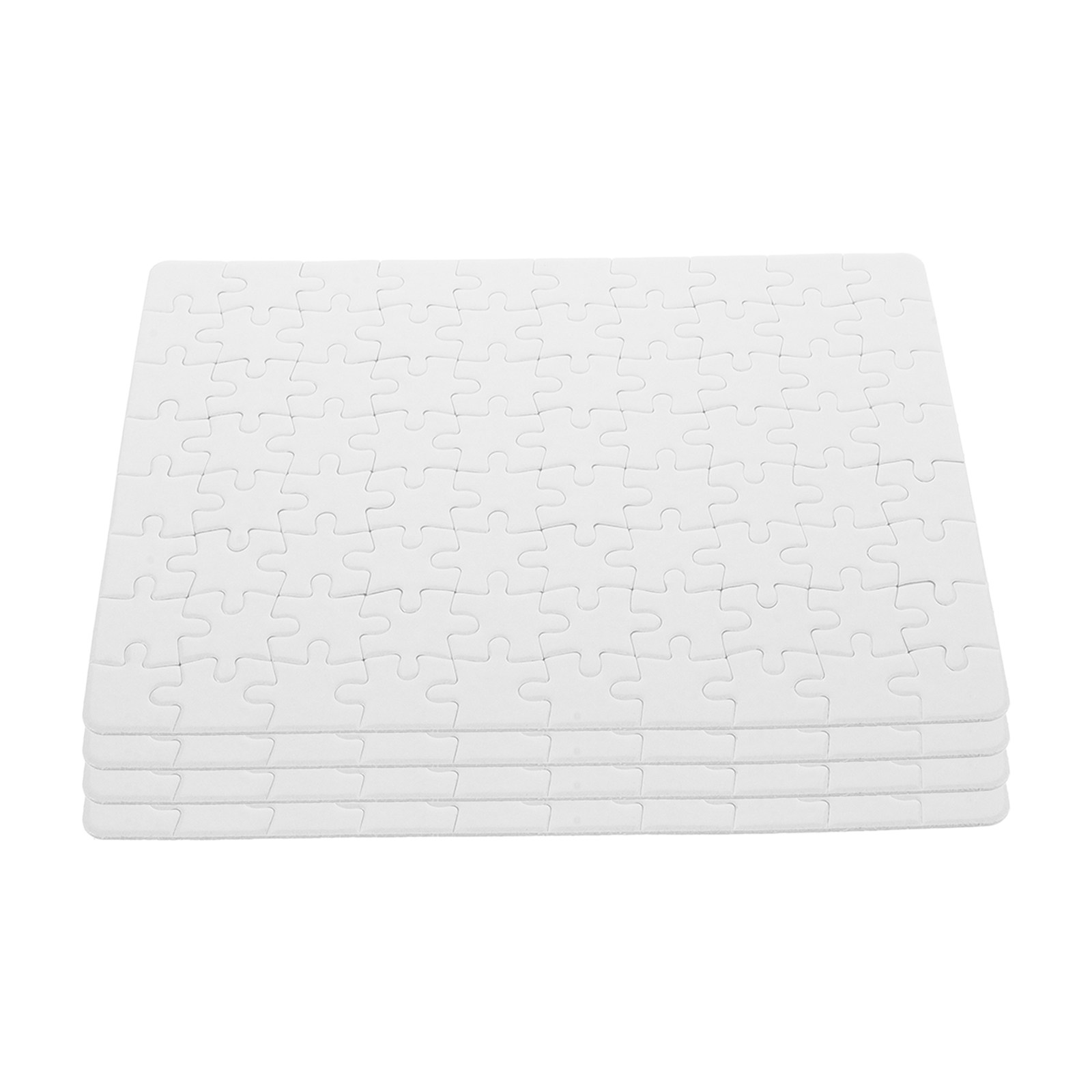 Puzzle Blank White - 4 láminas de rompecabezas en blanco