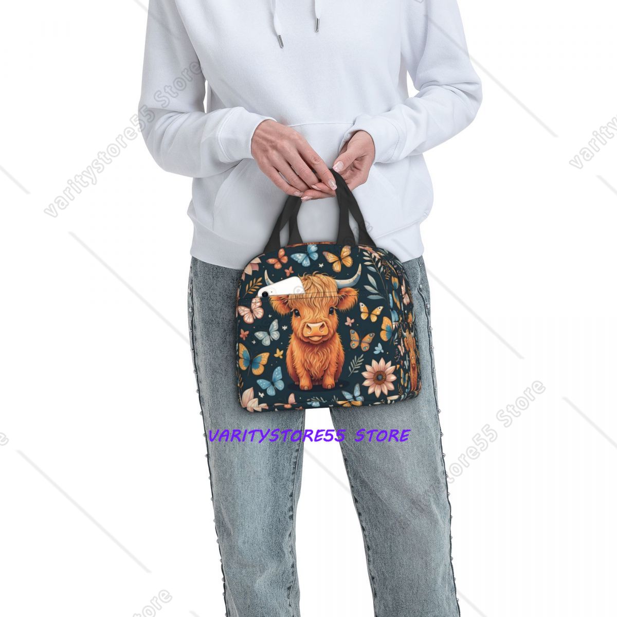 Tote Bag Sublimation - Lonchera Personalizada con Diseño de Vaca