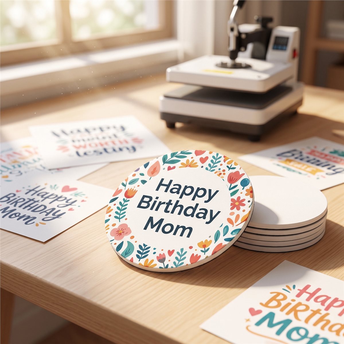 Coaster Sublimation Blank - 【ABFS】80 posavasos de taza en blanco