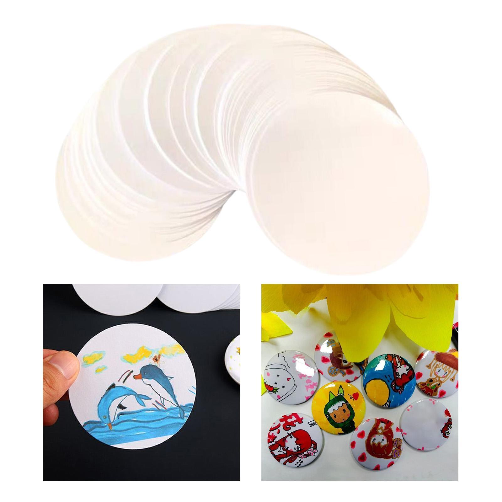 100x Botones de Papel en Blanc - Button Badge Blank reseña y precio