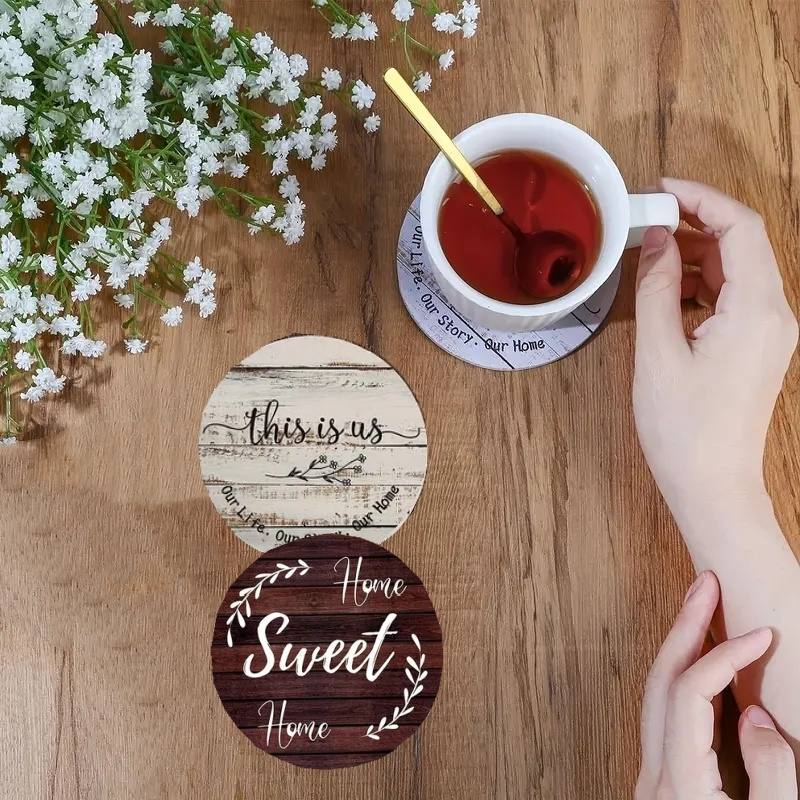 6 Posavasos de Madera Pintados - Coaster Sublimation Blank reseña y precio