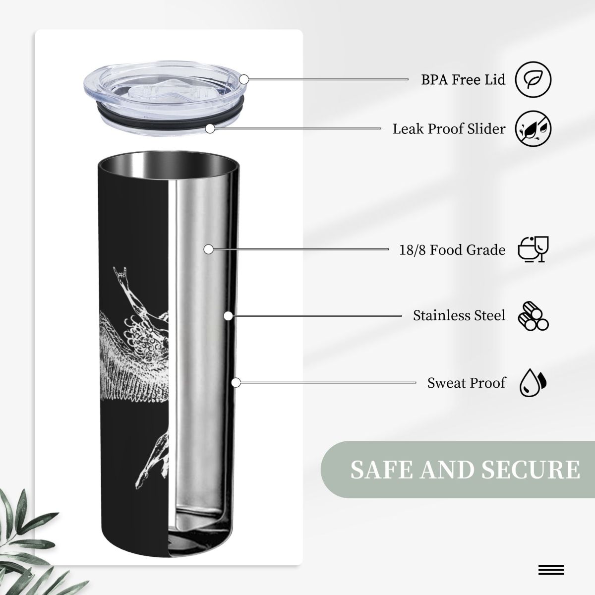 Icarus Throws The Horns - Whit - Tumbler 20Oz White reseña y precio